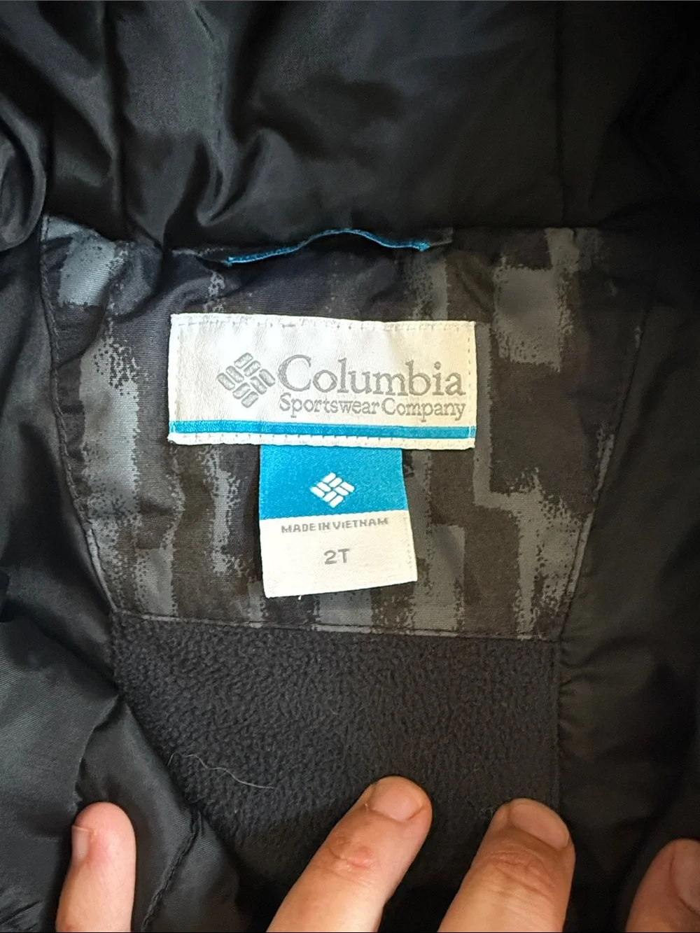 Columbia Kids Black &‎ Gray Camo Puffer Jacket with Hood